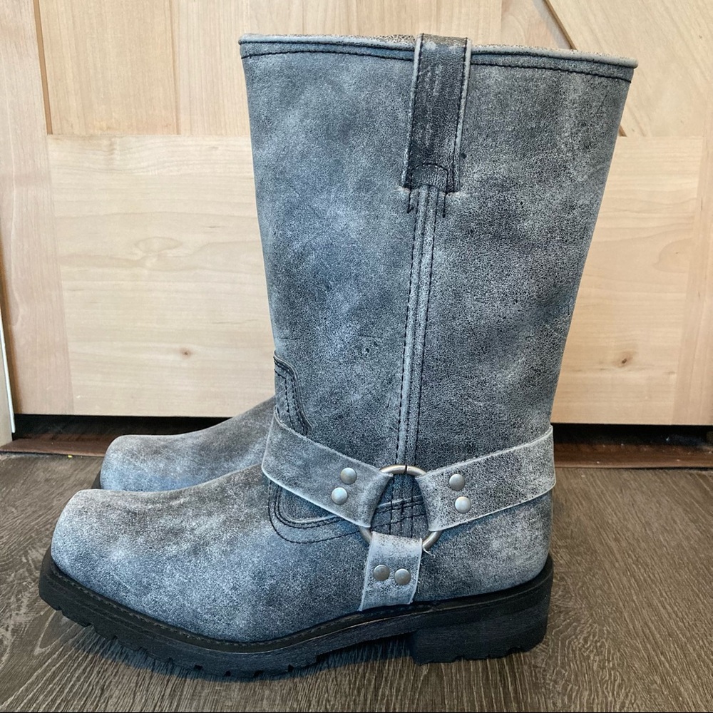 Ride Tecs Mens 13” Stone Wash Leather Harness Boots Size 8.5M  NWOB - Picture 4 of 15